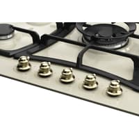 Варочная поверхность Kuppersberg/ KITCHEN RETAIL / Варочная поверхность Kuppersberg, газ, Classic, 86 см, автоматический электроподжиг, газ-контроль, форсунки под сжиженный газ, SABAF конфорки, чугунные решетки, WOK подставка, цвет бежевый, цвет фурнитуры бронзовый - фото 6