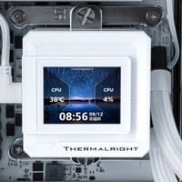 Водяное охлаждение для процессора/ Water Cooling System Thermalright Frozen Warframe SE 240 ARGB White (240mm, LED temp., Black, ARGB/ Fans: 2x120mm, 70.84CFM, 29.8dBA, 2000RPM/ Pump height 59mm, Rad thickness 27mm/ S: 1851, 1700, 1200, 115X, AM5, AM4) - фото 9