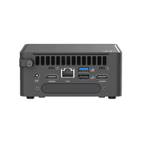 платформа для ПК/ Nettop ASUS NUC Model: NUC15CRH, Intel® Core™ 3 Processor 100U, 2xDDR5-5600 SO-DIMM supp, Intel® Graphics, Wi-Fi 7, BT v5.4, 3xUSB 3.2 Gen2, 1xUSB 2.0, 1xUSB 3.2 Gen2 Type-C + 2xT-bolt (incl. DP 2.1 and USB4), 2xHDMI 2.1, 1xRJ45 LAN, 1xDC-in, Supp:128GB~8TB M.2 2280 NVMe™PCIe®5.0 x 4 SSD or 128GB~8TB M.2 2280 NVMe™PCIe®4.0x4 SSD+128GB~2TB M.2 2242 NVMe™PCIe®4.0x4 SSD, 19VDC, 6.32A, 120W Adapter, W/O OS, ASUS LOGO, Black - фото 5