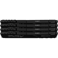 Оперативная память 32GB DDR4 3200MHz Kingston Fury Beast Black (KF432C16BBK4/32) (4x8GB KIT) - фото 3
