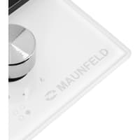 Встраиваемые газовые панели MAUNFELD/ Газ, Тип: газовая 60см, Независимая, Переключатели поворотные, Конфорки 4 шт, Газ-контроль, Электроподжиг, WOK, Жаропрочное стекло, Чугунные решетки, Белый - фото 4