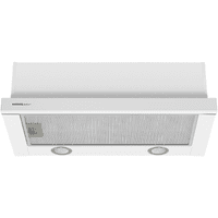 ВЫТЯЖКА HOMSair Flat 50 White/ встраиваемая, кнопочное управление, 2 скорости, 520 м3/ч, до 20 м2, 45 дБ, угольный фильтр CF110 - 1 шт, ШхВхД: 500х176х280 мм, белый цвет - фото 4