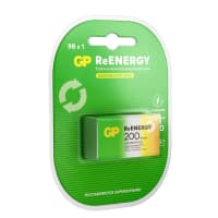 Перезаряжаемые аккумуляторы GP ReEnergy 20R8H 9V Крона, ескость 200 мАч - 1 шт. в блистере - фото 4