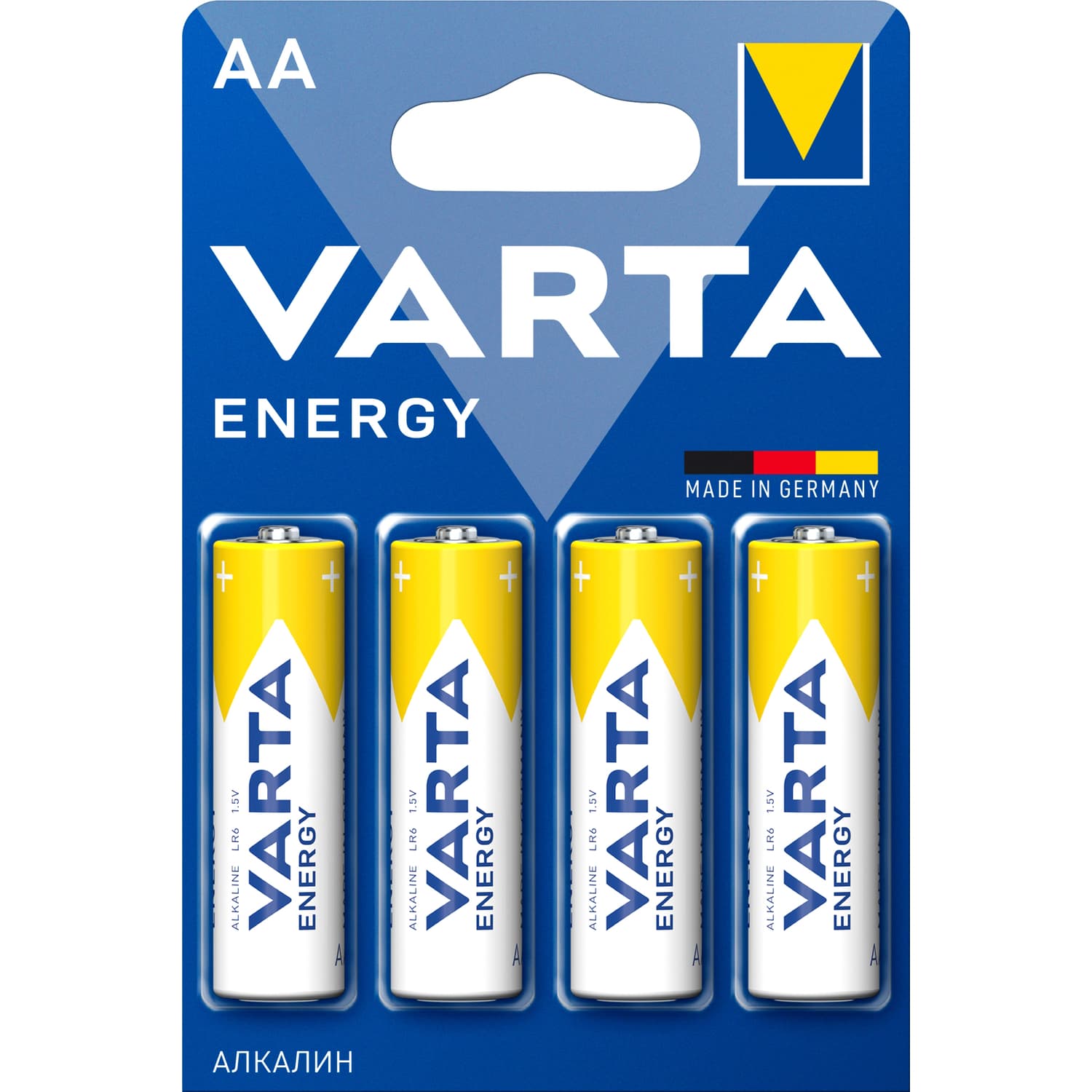 Батарейка AA/ Батарейка Varta ENERGY LR6 AA BL4 Alkaline 1.5V (4106) (4/80/400) (4 шт.)