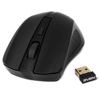 Беспроводная мышь SVEN RX-400W чёрная (3+1кл. 600/1000/1400DPI, блист) - фото 6