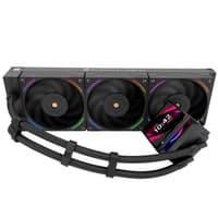 Водяное охлаждение для процессора/ Water Cooling System Thermalright Hyper Vision 360 (360mm, LED, Black, ARGB/ Fans: 3x120mm, 69CFM, 27dBA, 2150RPM/ Pump height 68mm, 6400RPM, Rad thickness 27mm/ S: 1700, 1200, 1851, 115X, 2011, 2066, AM5, AM4) - фото 9