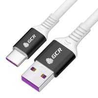 GCR Кабель 0.5m, TypeC POWER DELIVERY 60 W, 5A max, быстрая зарядка, белый TPE, AL case черный, белый ПВХ, 28/22 AWG, GCR-53655 - фото 6