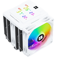 Кулер для процессора/ CPU Cooler Thermalright Peerless Assassin 120 Digital White ARGB (4-pin PWM, LED temp., 162mm, Ni/Cu, 6x6mm, ARGB, 2x120mm, 88.89CFM, 25.6dBA, 1850RPM, S: 1851, 1700, 1200, 115X, AM5, AM4, white) - фото 2