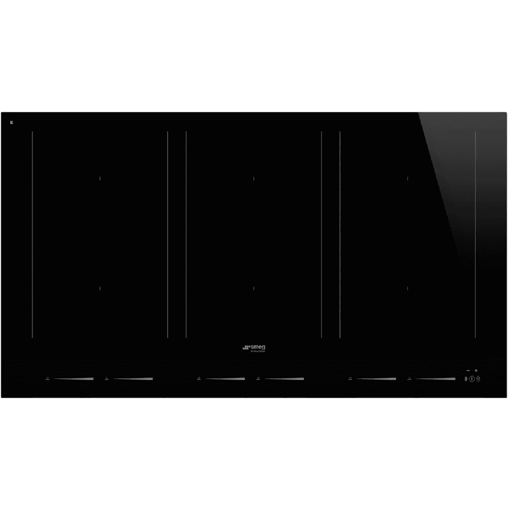 Варочная поверхность Smeg/ Индукционная варочная поверхность, 90 см, прямой край, 6 конфорки, автоматическое отключение, 9 уровенй мощности, автовентиляция, пауза, таймер, индикация времени, определение посуды, защита от случайного включения, Dolce Stil Novo, цвет черный