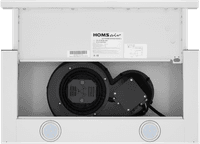 ВЫТЯЖКА HOMSair Flat 50 White/ встраиваемая, кнопочное управление, 2 скорости, 520 м3/ч, до 20 м2, 45 дБ, угольный фильтр CF110 - 1 шт, ШхВхД: 500х176х280 мм, белый цвет - фото 11
