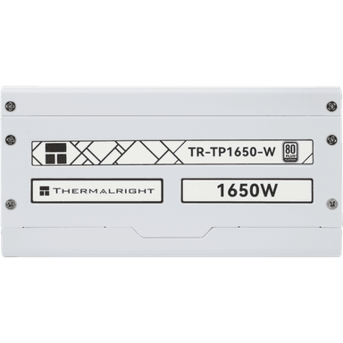 Блок питания 1650W/ Power Supply Thermalright, 1650W 80+ Platinum (ATX, 3.0, PCIe 5.0, Full modular, 1x24(20+4)pin 600mm, 4xCPU 8(4+4)pin, 9xPCIe*2 8(6+2)pin, 2x12VHPWR PCIe 5.0 12+4pin 650mm, 14xSATA, 5xMOLEX4pin, Active, 140x140mm, 170x150x86mm, OPP, OVP, OTP, OCP, SCP, UVP, white)