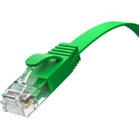 GCR Патч-корд PROF плоский прямой 7.5m, UTP медь кат.6, зеленый, 30 AWG, ethernet high speed 10 Гбит/с, RJ45, T568B, GCR-52844 - фото 4