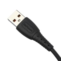 Кабель/ Кабель GoPower GP07L USB (m)-Lightning (m) 1.0м 2.4A силикон черный (1/200/800) - фото 3