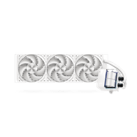 Система охлаждения/ Water Cooling System PCCooler DS360 WH (310W, 360mm, LED temp., White, ARGB Pump/ Fans: 3x120mm, 86.73CFM, 28dBA, 2200RPM/ Pump height 67mm, 28dBA, 3200RPM, Rad thickness 27mm/ S: 1851, 1700, 1200, 20XX, 115X, AM5, AM4) - фото 1