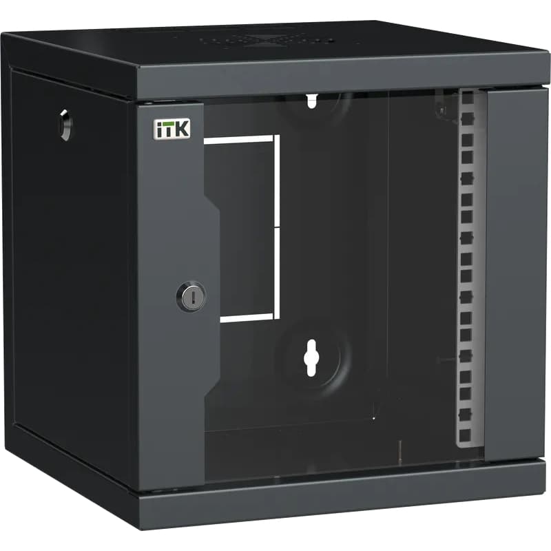 LINEA WS Шкаф 10" 9U 320х310мм дверь стекл. черн.