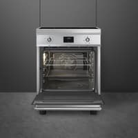 Варочный центр SMEG/ Варочный центр SMEG, 60 см, Classica, индукционная варочная панель, поворотное/сенсорное управление, дисплей, таймер, температура 50-260 градусов, 4 зоны нагрева, объем духовки 79 л, паровая очистка, энергоэффективность А, цвет нержавеющая сталь - фото 3
