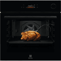 Встраиваемые электрические духовки ELECTROLUX/ Электрический духовой шкаф Electrolux SteamCrisp 700,приготовление на пару, объем 72 л, 19 режимов, очистка ручная, 3 стекла в дверце, направляющие проволочные + телескопические (1 уровень), термощуп - фото 2