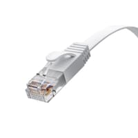 GCR PRO Патч-корд LSZH PROF плоский прямой 10.0m, UTP медь кат.6, белый, 30 AWG, ethernet high speed 10 Гбит/с, RJ45, T568B - фото 3