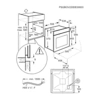 Встраиваемый духовой шкаф ELECTROLUX/ Электрический духовой шкаф с конвекцией, приготовление на пару, объем 65 л, 8 режимов, очистка каталитическая, 2 стекла в дверце, направляющие проволочные, черный цвет - фото 12
