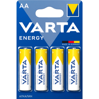 Батарейка AA/ Батарейка Varta ENERGY LR6 AA BL4 Alkaline 1.5V (4106) (4/80/400) (4 шт.) - фото 2