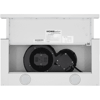 ВЫТЯЖКА HOMSair Flat 50 White/ встраиваемая, кнопочное управление, 2 скорости, 520 м3/ч, до 20 м2, 45 дБ, угольный фильтр CF110 - 1 шт, ШхВхД: 500х176х280 мм, белый цвет - фото 12