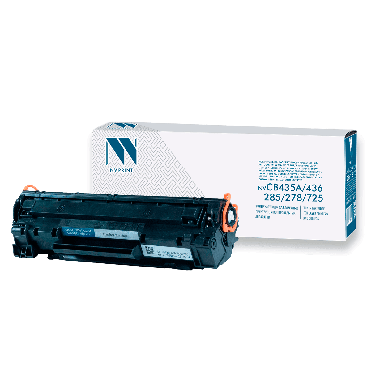 -/ Тонер-картридж NVP NV-CB435A/CB436A/CE285A/CE278A/NV-725 универсальные для HP/Canon LaserJet P1005/ P1006/ M1120/ M1120n/ M1522n/ M1522nf/ P1505/ P1505n/ M1132/ M1212nf/ M1217nfw/ P1102/ P1102w/ M1214nfh/ M1132s/ P1566/ P1606dn/ M1536dnf/6000 i-Sensys/ 6000B i-Sensys / 6020 i-Sensys / 6020B i-Sensys / 6030 i-Sensys / 6030B i-Sensys / 6030w i-Sensys/ MF 3010 i-Sensys (2000k)