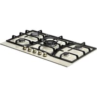 Варочная поверхность Kuppersberg/ KITCHEN RETAIL / Варочная поверхность Kuppersberg, газ, Classic, 86 см, автоматический электроподжиг, газ-контроль, форсунки под сжиженный газ, SABAF конфорки, чугунные решетки, WOK подставка, цвет бежевый, цвет фурнитуры бронзовый - фото 3