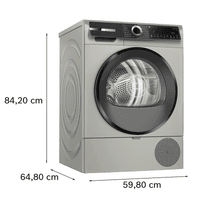 Bosch WQK2521XME Serie 6, Сушильная машина с тепловым насосом, макс.загрузка - 10 кг, Класс энергоэфф-ти: A++, LED-дисп - фото 4