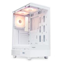 Корпус без блока питания/ Case HSPD F510, Panoramic Mid Tower, White, TG, 0.5 SPCC, 3x120mm ARGB (FNW010) ATX, mATX, mITX 180/280/160mm 1x2.5", 1x3.5", 7xPCI 2xUSB-A 3.0 356x218x467mm - фото 4