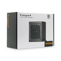 Блок питания/ Power Supply HSPD, 450W 80+ White (ATX, 2.31, Non-modular, 1x24(20+4)pin 500mm, 1xCPU 8(4+4)pin 550mm, 1xPCIe 8(6+2)pin 500mm, 1xMOLEX + SATA*2 400+150+150mm, 1xMOLEX + SATA 400+150mm , Active, 120x120mm, 150x140x86mm, APFC, OVP, OPP, SCP, UVP, NLO, SIP, black) - фото 9
