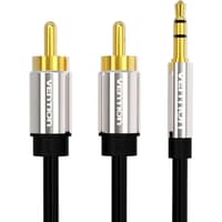 Кабель Vention аудио Jack 3,5 mm M/2RCA M - 3 м Черный - фото 2