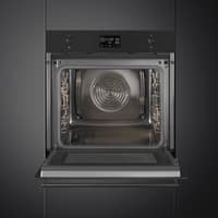 Духовой шкаф Smeg/ Духовой шкаф Smeg, 11 функций, СВЧ, пар, очистка паром, дисплей, сенсорное управление, термощуп, таймер, 4 стекла в дверце, полезный объем 68 л, цвет черный - фото 6