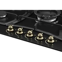Варочная поверхность Kuppersberg/ KITCHEN RETAIL / Варочная поверхность Kuppersberg, газ, Classic, 86 см, автоматический электроподжиг, газ-контроль, форсунки под сжиженый газ, SABAF конфорки, чугунные решетки, WOK подставка, цвет антрацит, цвет фурнитуры бронзовый - фото 4