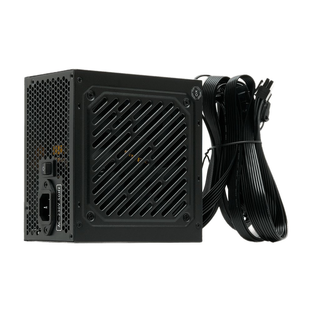 Блок питания/ Power Supply HSPD, 600W 80+ White (ATX, 2.31, Non-modular, 1x24(20+4)pin 500mm, 1xCPU 8(4+4)pin 550mm, 1xPCIe 8(6+2)pin 500mm, 1xSATA*3 400+150+150mm, 1xSATA*2 400+150mm, 1xMOLEX*2 400+150mm , Active, 120x120mm, 150x140x86mm, APFC, OVP, OPP, SCP, UVP, NLO, SIP, black)