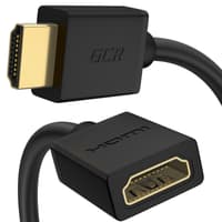 GCR PRO Удлинитель 7.5m HDMI-HDMI v2.0, M/F, поддержка 4K 60Hz, Full HD, HDR, 18 Гбит/c, черный, 24K GOLD, 2 X экран, армирование - фото 6