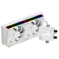 Система жидкостного охлаждения/ Water Cooling System Thermalright Core Matrix 240 Vision (240mm, LED, White, ARGB/ Fans: 2x120mm, 68.9CFM, 28.2dBA, 2000RPM/ Pump height 64.4mm, Rad thickness 27mm/ S: 1700, 1200, 1851, 115X, AM5, AM4) - фото 1