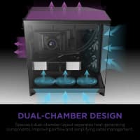 Компьютерный корпус без блока питания Case NZXT H9 Flow (2025), Midi-Tower, TG, 3x140мм + 1x120мм, 2xUSB-A 3.2 + 1xUSB-C 3.2, E-ATX, ATX, mATX, mITX черный - фото 14