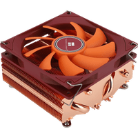 Кулер для процессора/ CPU Cooler Thermalright AXP-90 X53 Full (4-pin PWM, 38mm, Cu/Cu, 4x6mm, 1x92mm, 42.58CFM, 22.4dBA, 2700RPM, S: 1851/1700/1200/115X, AM5/AM4, orange, red) - фото 2