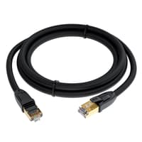 GCR PRO Патч-корд PROF прямой 5.0m, FTP медь кат.6А, черный, экранированный, коннекторы 24K GOLD, Deluxe ethernet high speed 10 Гбит/с, RJ45, T568 - фото 3