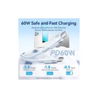 Кабель Vention USB 2.0 CM/CM - 1м. Белый 3А PD60W - фото 8