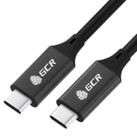 GCR PRO Кабель USB 3.1 (USB 3.2 Gen 2) Type C-С, 1.0m, 100W/20V/5A, M/M, медь, 10 Гбит/с, 4K, черный, AL сase, экран, армирование - фото 2