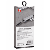 Переходник/ Переходник USB 3.0 -->RJ-45 1000Mbps+3 USB3.0, Aluminum Shell, 0.2м VCOM <DH312A> - фото 6