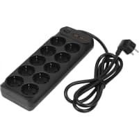 Сетевой фильтр-удлинитель/ PowerCom SP-10 USB2A1CB 1.8M, 10 розеток, черный, 16А, 4кВт, 204Дж, защитные шторки, защита от КЗ, перегрузки и импульсных помех, один порт USB-C(PD20W) и два USB-A(QC3.0) суммарной мощностью 15Вт, кабель 3x1 мм2, ШхГхВ 268х105х43 мм, вес 0.65 кг. - фото 6