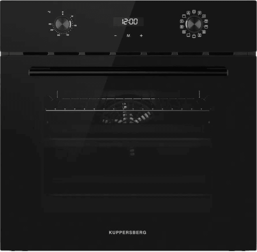 Встраиваемый духовой шкаф KUPPERSBERG/ KITCHEN RETAIL / Встраиваемый духовой шкаф KUPPERSBERG, High-Tech, объем 70 л, 13 режимов, электронное управление (утапливаемые переключатели, аналоговый дисплей), телескопические направляющие на одном уровне, максимальная температура 300 градусов, 2 стекла в дверце, цвет черный