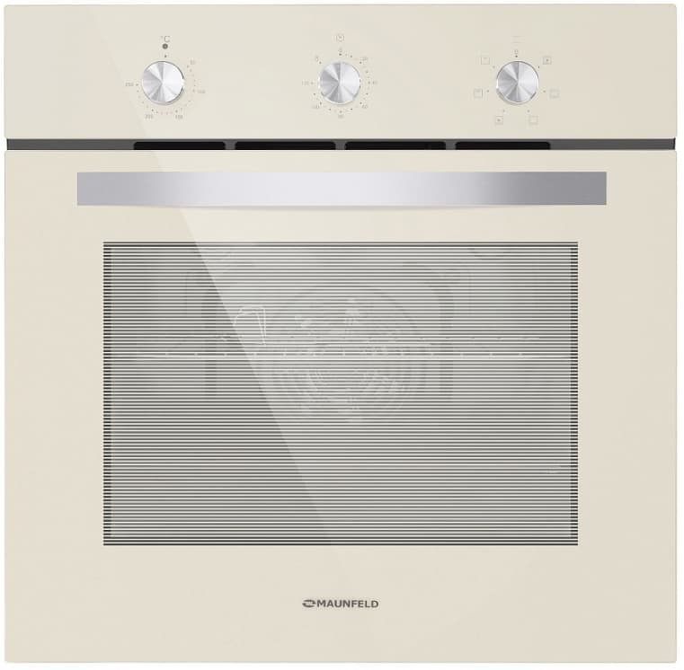 Шкаф духовой электрический MAUNFELD EOEC.586BG/ Духовой шкаф, Тип: электрический 60 см, 58 л, таймер, 7 функций, электрический гриль, конвекция, механическое управление, гидролизная очистка, энергоэффективность А, цвет слоновая кость