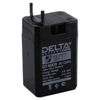 Батарея DELTA серия DT, DT 4003, напряжение 4В, емкость 0.3Ач (разряд 20 часов), макс. ток заряда 0.09А, свинцово-кислотная типа AGM, клеммы вывод под пайку5мм., ДxШxВ 26х21х40мм., 0.045кг., срок службы 5 лет./ Battery DELTA series DT, DT 4003, voltage 4V, capacity 0.3Ah (discharge 20 hours), max. charge current 0.09A, lead-acid type AGM, solder terminals 5mm., LxWxH 26x21x40mm., 0.045kg., service life 5 years. - фото 5