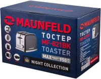 Тостер MAUNFELD/ Тостер,механическое управление,2 отсека, 950 Вт, дисплей, регулировка степени поджаривания, индикация степени поджаривания, функция подогрева, подсветка элементов управления, поддон для сбора крошек, цвет черный - фото 11