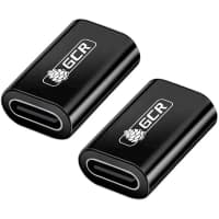 GCR Адаптер-соединитель USB 3.1 (USB 3.2 Gen 2) TypeC, F/F, черный, 100W/5A, 10 Гбит/с, 4K, AL корпус - фото 1