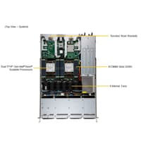 Серверная платформа/ SYS-611C-TN4R (bundle5): 1U / 2x LGA-4677 / 16x DDR5 RDIMM / 4x 2.5 NVMe*/SATA/SAS* / 1x SSD NVME 400GB, M.2 / 1x 2-ports GbE RJ45 Intel i350-AM2 / 2x 860W Power (4 SATA config, + TPM 2.0) - фото 4