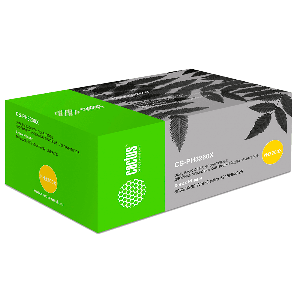 -/ Картридж лазерный Cactus CS-PH3260X 106R02782 черный (6000стр.) для Xerox Ph 3052/3052NI/3260